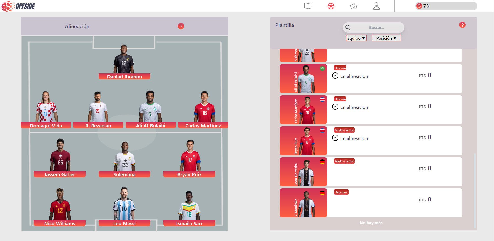 offside landing page