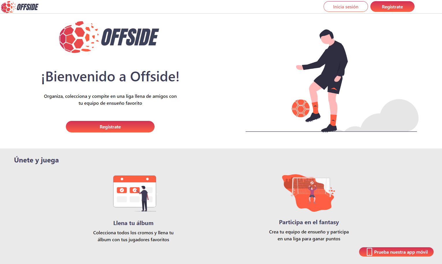 offside landing page