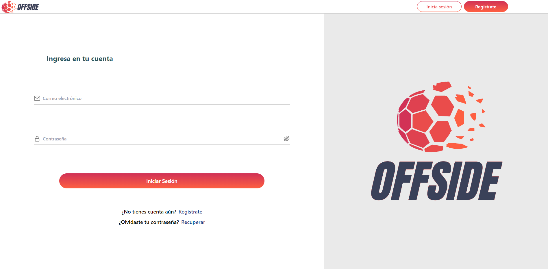 offside landing page